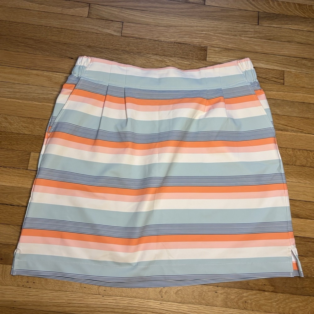 Kavu Windswell Cool Stripe Skirt Pull On Quick Dry UV Protection Women's XL Gorp
